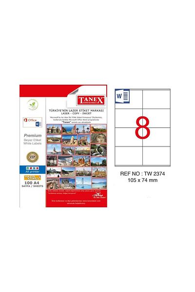 Tanex Tw-2374 Αυτοκόλλητο 105mmx74,25mm