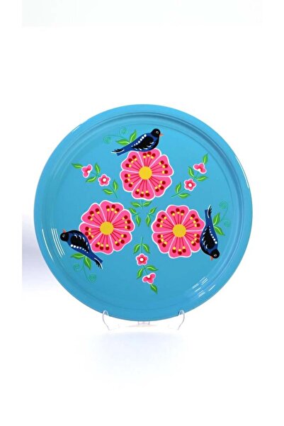 DEDEMİN EMAYELERİ El Boyama 33 cm Mavi Kuş 2
