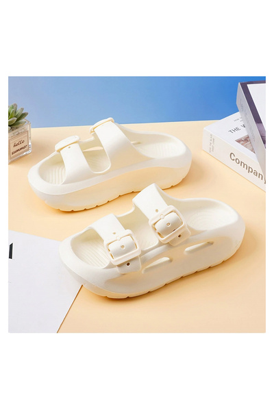 SAPS SAPS Buckle Closure Sandals - White