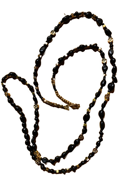 Obsidyen Uzun Kolye