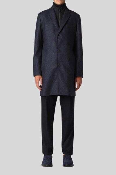 HUGO Regular Fit Erkek Kaban Mavi