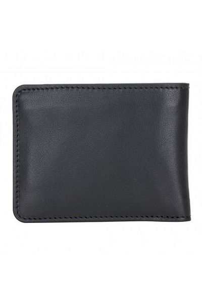 PLM Pier Leather Men's Black Wallet - Rst1 Model