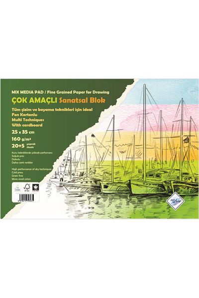 ART Liva Fund Coned 160Gr Art Painting Book 25 Pages 25X35