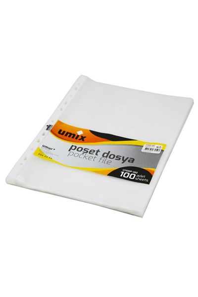 Umix A4 Clear Binder Bags - 5 Pack of 100 (500 Pieces)