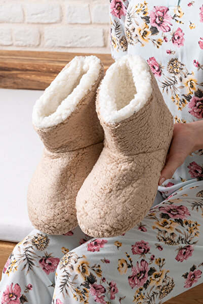 Golder Дамски пантофи Домашни обувки Зимни домашни обувки Мека тиха подметка с ефект RED0001