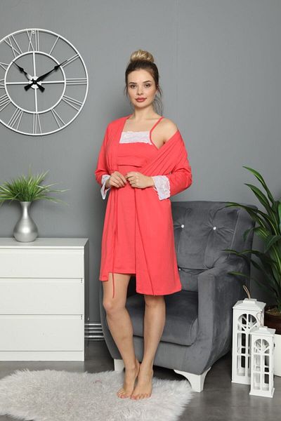 JENİKA Women's Maternity Dressing Gown Nightgown Set
