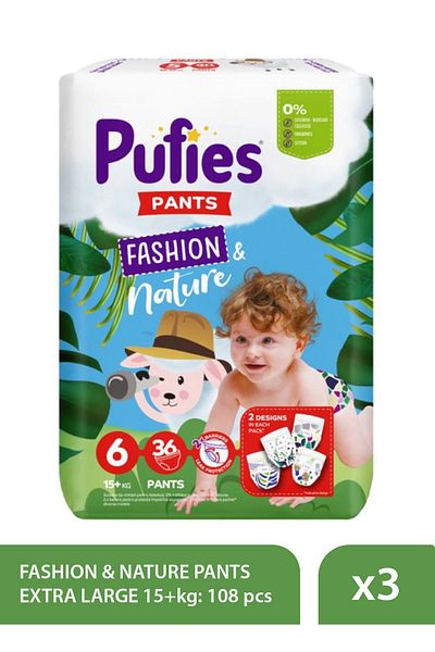 Pufies Pantaloni Fashion&nature Extra Large 15 Kg: 36 Bucăți, Nr. 6 X 3 bucăți