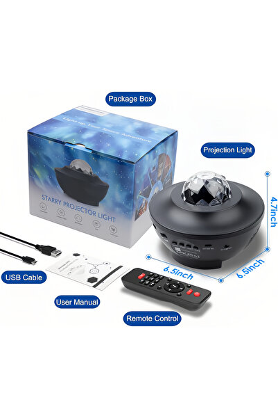 fulina Star Night Light,with Bluetooth Speaker Remote, Bedroom Space Decor Aurora Starry Sky