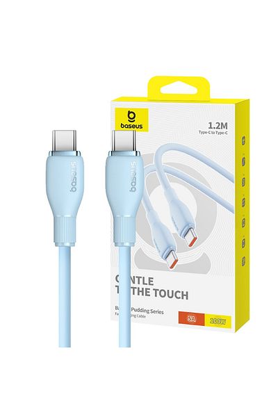 Baseus Pudding Series Fast Charging Cable Type-C to Type-C 100W 1.2m Galaxy Blue
