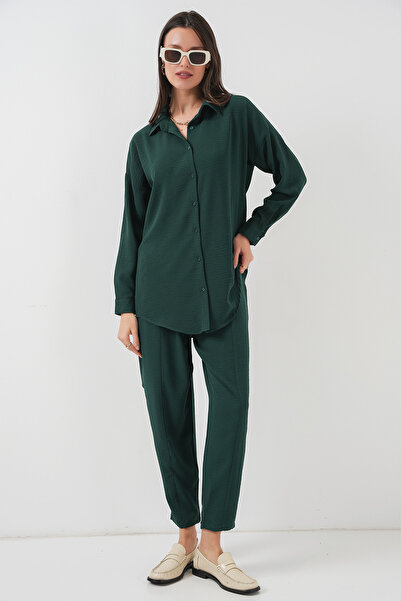 Bigdart Emerald Colored Women's Oversize Double Suit