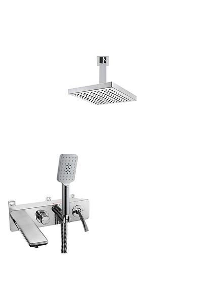 Eca Novita Concealed Bathroom Set - All Parts in the Shower Ceiling with Mixer