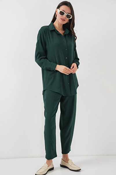 Bigdart Emerald Colored Women's Oversize Double Suit