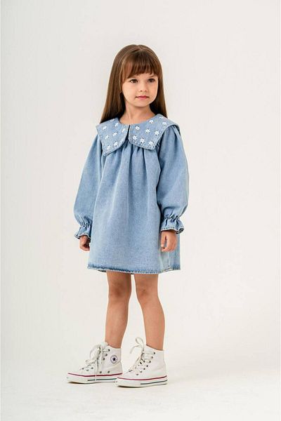 GÜL Baby Girl's Collar Detail Denim Dress