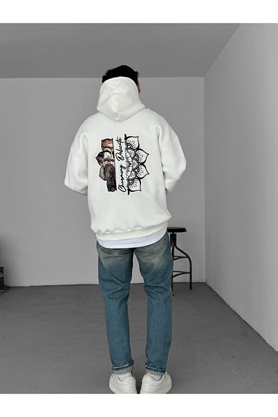 BYBASICMAN White Charming Patchli Hooded Sweat B-2033
