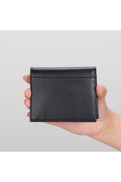 PLM Yetta Leather Card Holder Ch833 Rst1 Black