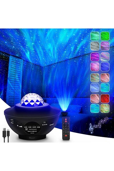 fulina Star Night Light,with Bluetooth Speaker Remote, Bedroom Space Decor Aurora Starry Sky