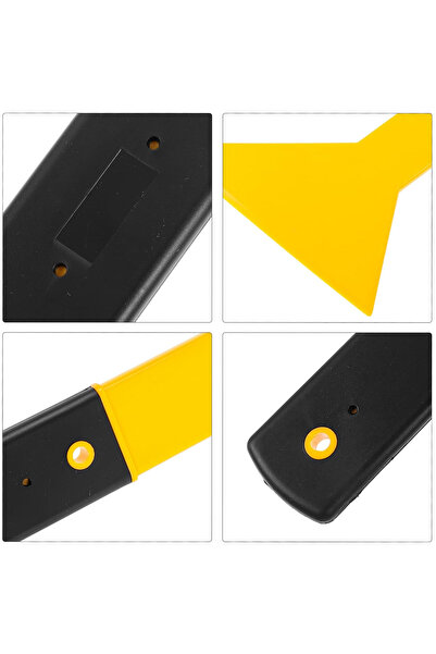 Generic Multi-Function Durable Car Film Triangle Scraper and Snow Removal Tool with Long Handle 1 pcs
