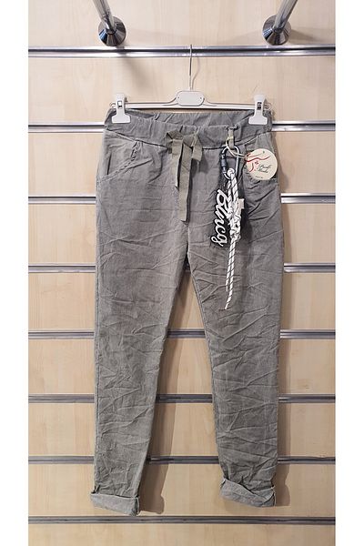Park Moda Italian Pants with Key Ring with Solid Pattern