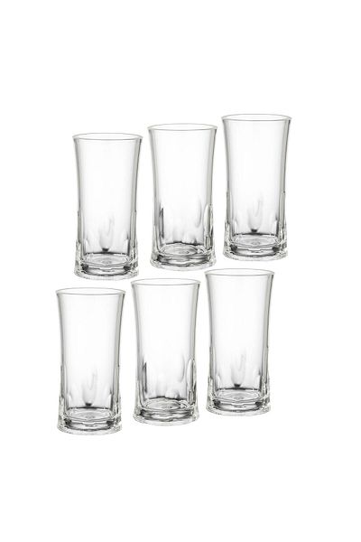 Dania Set of clear acrylic cups, 6 pieces