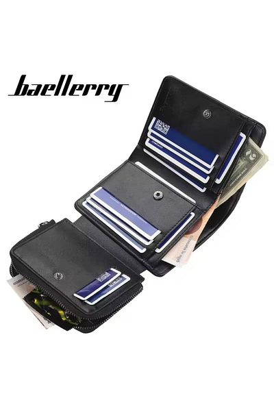 ARDSU Men's Wallet/Card Holder, Pu Leather, Card Holder, Coin Compartment for Paper Money and Zipper Pocket,