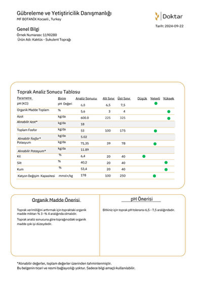 MF Botanik Veramix Kaktüs Sukulent Saksı Harcı Bitki Toprağı Özel Karışım Ithal Torf - Cocopeat 10 Litre