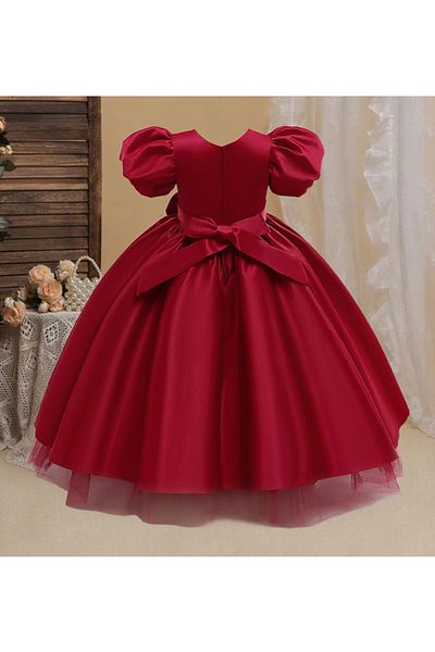 Mark & Mia Mark & Mia Solid Party Dress With Bow Detail - Red
