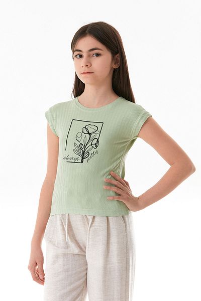 Fulla Moda Κοριτσίστικο μπλουζάκι Always Pretty Text Printed