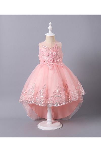 Mark & Mia Mark & Mia Floral Embellished High Low Frock - Pink