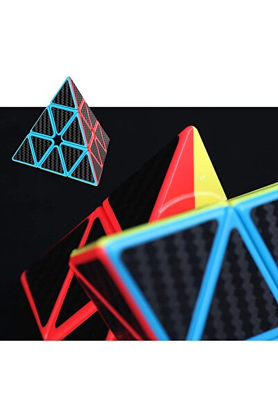 Cici Oyuncak 3X3 Pyramid Speed Cube Carbon Fiber Sticker Puzzle Cube 3X3X3 Ze...
