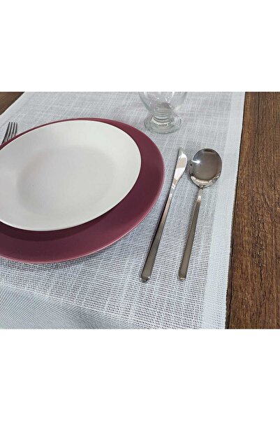 PİKKO HOME 45*145 см білий рідкий плетіння з ефектом льону, товстий (R)