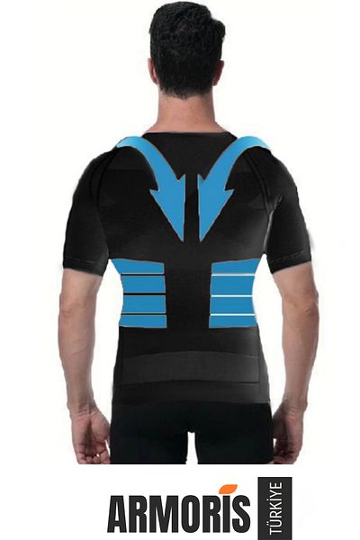 Armoris New Series Waist Chest Upright Posture Gynecomastia Tightener Men's Belly Tightening Short Sleeve Corset Undershirt