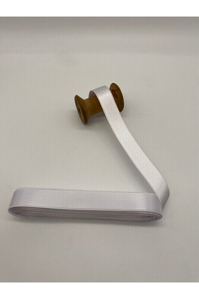 Ak Tuhafiye White Satin 2 cm 10 Meters Ribbon Bundle-Ornament-Decor-Flower