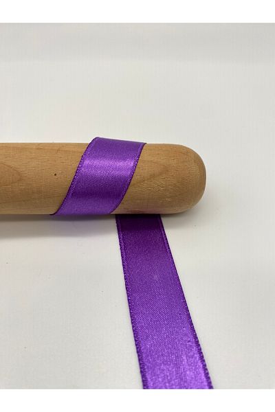 Ak Tuhafiye Μωβ Σατέν Κορδέλα 2 cm 10 Μέτρα / Πακέτο-Στολισμός-Διακόσμηση-Κορδέλες λουλουδιών Νο: 34