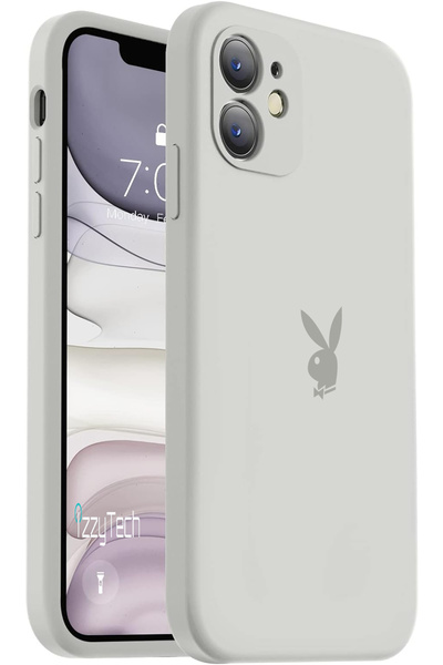 izzytech حامي كاميرا آيفون 11، شعار بلاي بوي، سطح داخلي مخملي، غطاء واقٍ ضد ا...