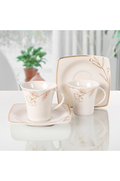 Güral Porselen GÜRAL PORSELEN Caroline 12 Parça 6 Kişilik  Kahve Takımı 6610