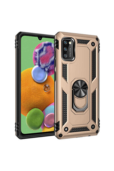 Techaks حافظة لهاتف جالاكسي A41 مع حامل للكاميرا وغطاء مغناطيسي على شكل حلقة ...