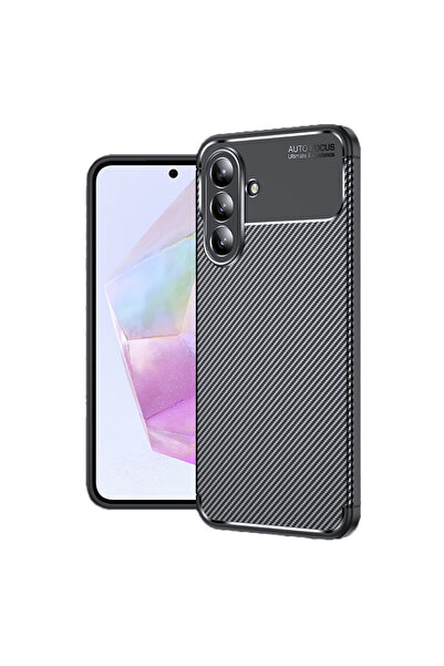 Techaks غلاف هاتف جالاكسي A56 غطاء سيليكون زوري نيغرو - أسود