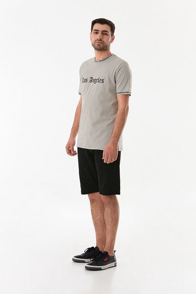 Fulla Moda Μπλουζάκι με στάμπα Los Angeles Crew Neck