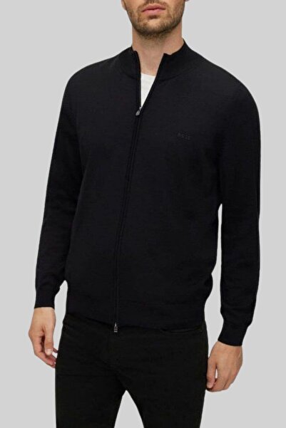 BOSS Fermuarlı Regular Fit % 100 Yün Hırka Erkek HIRKA 50476347 001