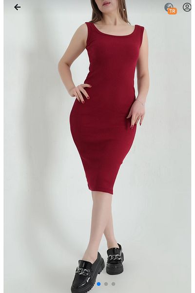 Rabi Shine ROCHIE MIDI Lycra cu bretele groase pentru femei