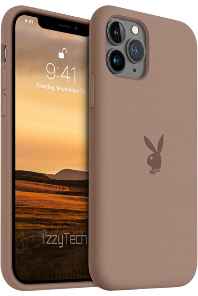 izzytech iPhone 11 Pro Max Silicone Case, Playboy Logo, Velvet Inner Surface,...