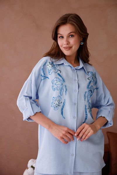 BURRASCA Bead Embroidered Linen Suit