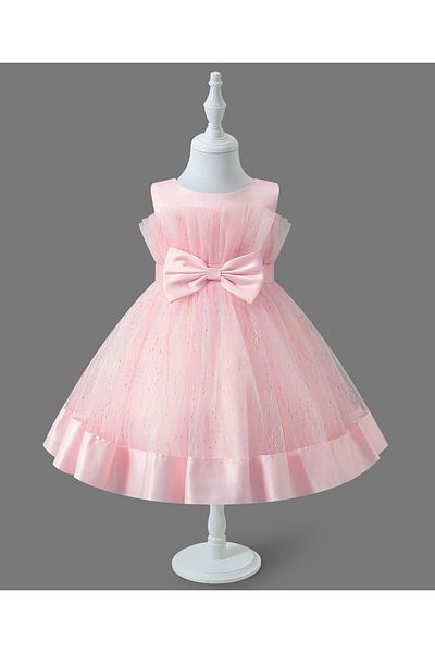 Mark & Mia Mark & Mia Printed Bow Detailed Sleeveless Dress - Pink