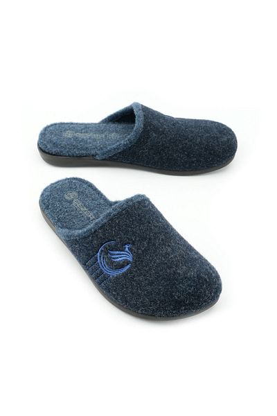 GEZER Comfortable and Lightweight Felt Flat Sole Men's Home and Guest Slippers