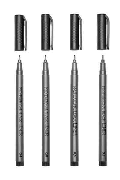 Bruno Visconti Black Thickened Liner Set "Sketch&Art" 4 Pieces