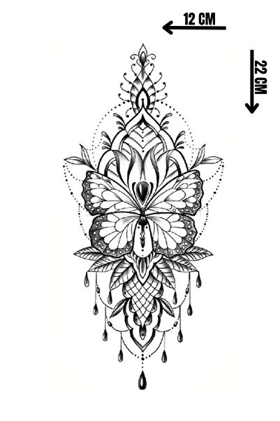 Barly Geçici Lotus Figürlü Dövme Tattoo