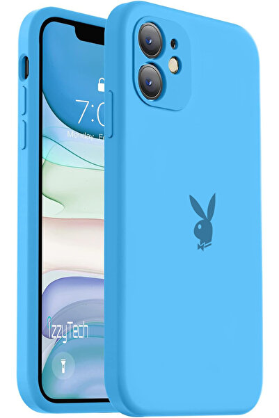 izzytech حامي كاميرا آيفون 11، شعار بلاي بوي، سطح داخلي مخملي، غطاء واقٍ ضد ا...