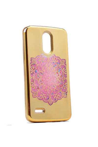 Techaks حافظة LG Stylus 3 من إل جي ستايلس 3 زور ليزر سيليكون سائل - ذهبي