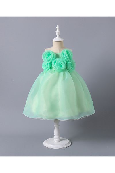 Mark & Mia Mark & Mia Back Bow Detailed Sleeveless Party Frock - Green