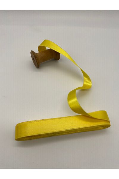 Ak Tuhafiye Yellow 10 Meters Satin Ribbon 2 cm Bundle Avec-Ornament-Decor-Flower